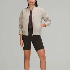 LULULEMON REVERSIBLE Beige Bomber Jacket.SIZE 2